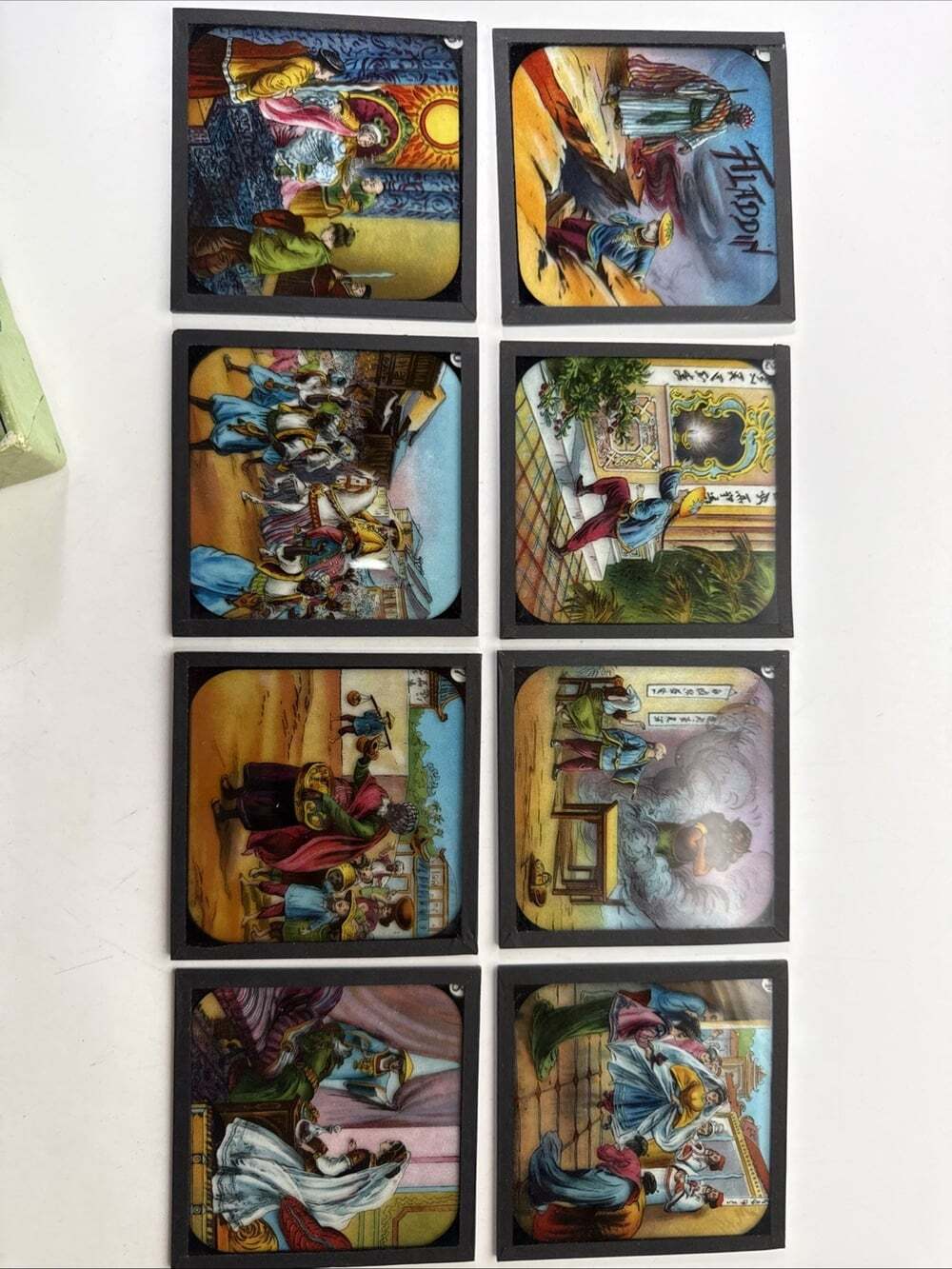 Primus 772 " Aladdin " Junior Lecturers Series Magic Lantern Slides. Complete.